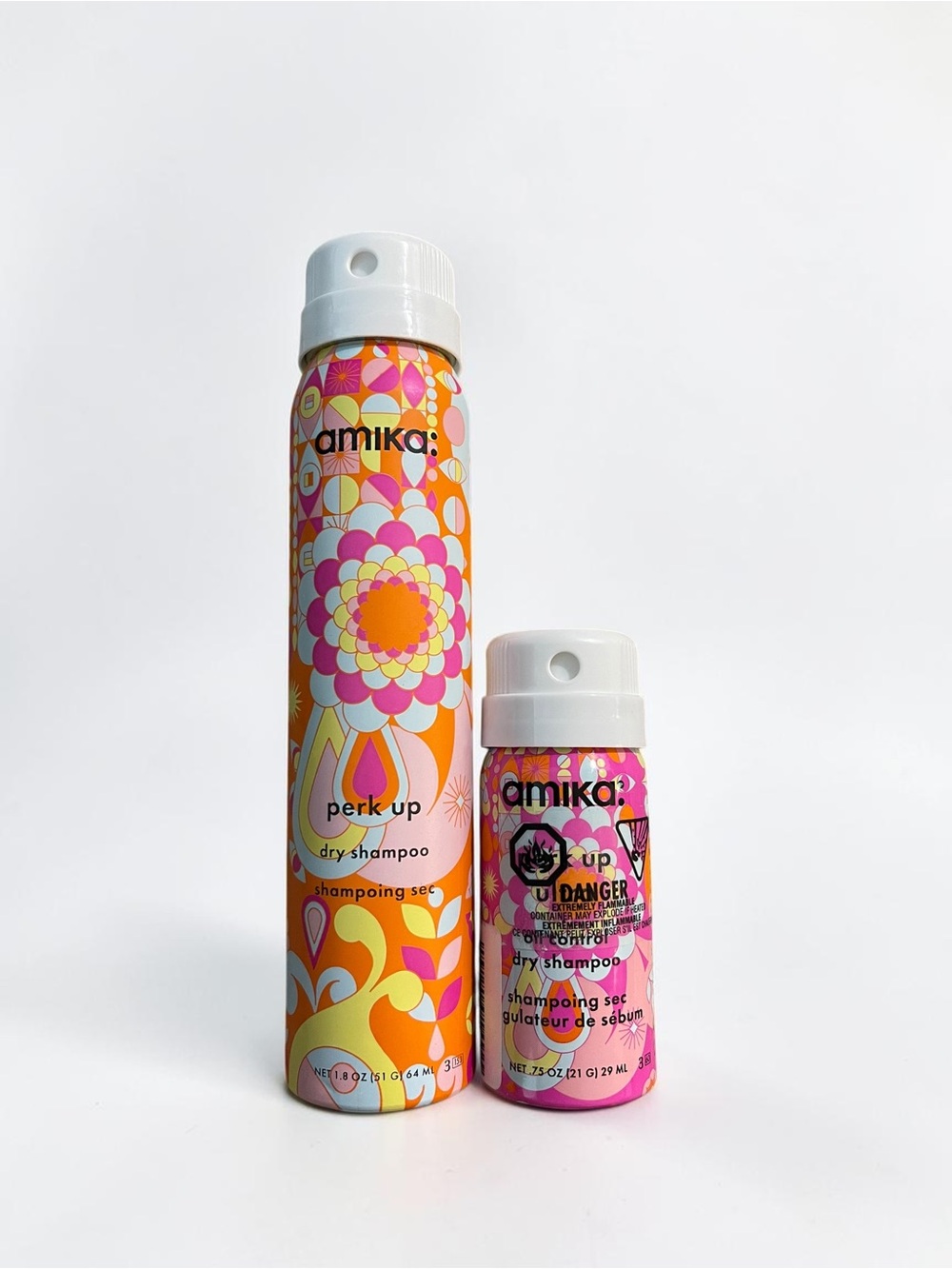 NEW Amika Perk Up Dry Shampoo Bundle Deluxe Travel Size & Mini Duo 64ml + 29ml